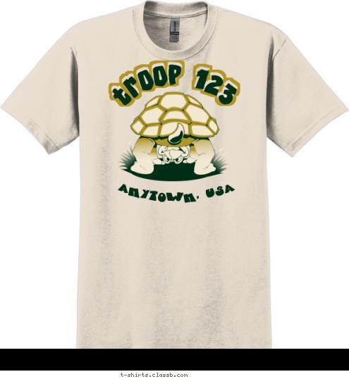 TROOP 123 TROOP 123 ANYTOWN, USA T-shirt Design sp1848