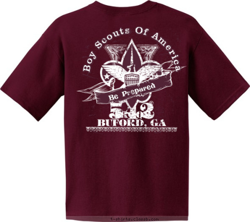 BUFORD, GA TROOP 542 Be Prepared Boy Scouts Of America 542 BUFORD, GA TROOP T-shirt Design 