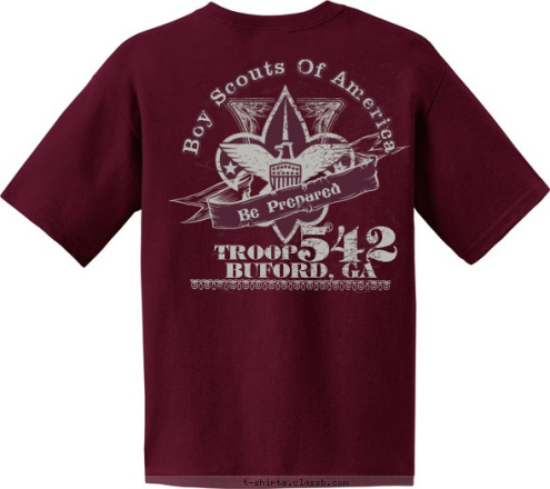 BUFORD, GA TROOP 542 Be Prepared Boy Scouts Of America 542 BUFORD, GA TROOP T-shirt Design 