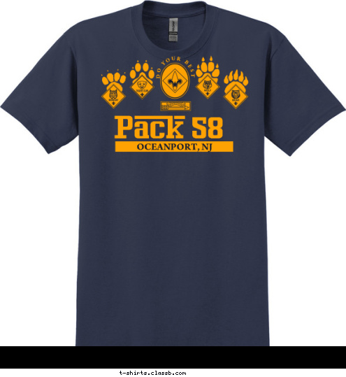 DO YOUR BEST OCEANPORT, NJ Pack 58 T-shirt Design 