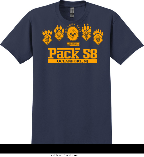 DO YOUR BEST OCEANPORT, NJ Pack 58 T-shirt Design 