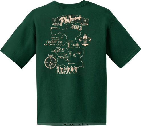 Elk Grove, CA 2013 TROOP 118 Elk Grove, CA TROOP 118 58 miles Itinerary 20 T-shirt Design 