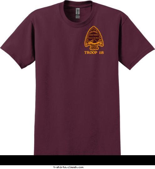 TROOP 118 2013 Laguna Creek, CA TROOP 118 58 miles Itinerary 7 T-shirt Design 