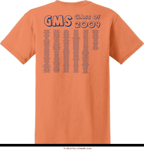 2009 CLASS OF GMS T-shirt Design 