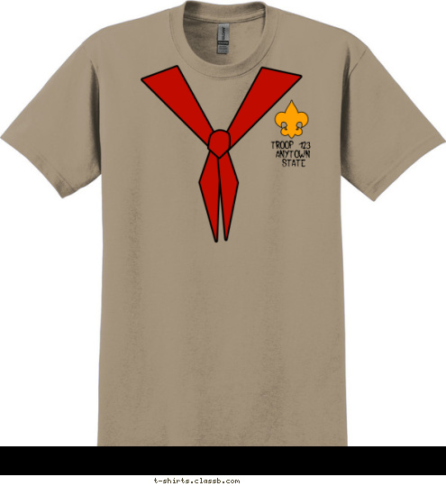 STATE ANYTOWN TROOP 123 T-shirt Design 