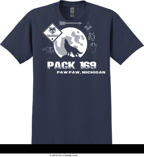 PACK 169 PAW PAW, MICHIGAN T-shirt Design 