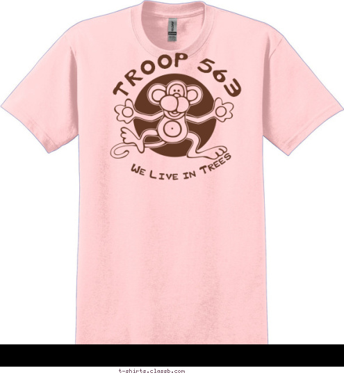 New Text We Live in Trees TROOP 563 T-shirt Design 