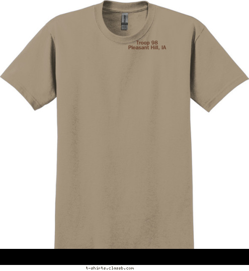 Troop 98
Pleasant Hill, IA BSA SMOKY TROOP 123
Anytown, USA MOUNTAINS High Adventure T-shirt Design 