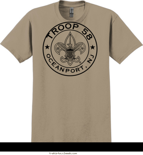 TROOP 58 OCEANPORT, NJ T-shirt Design 