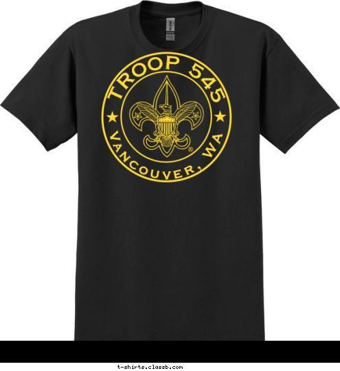 TROOP 545 Vancouver, WA T-shirt Design 