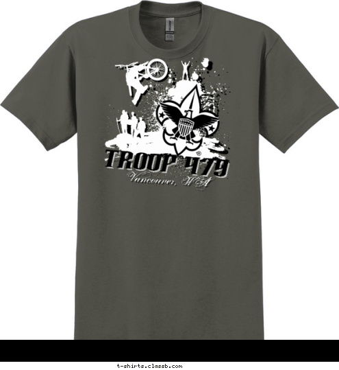 New Text Troop 479 TROOP 479 Vancouver, WA T-shirt Design 