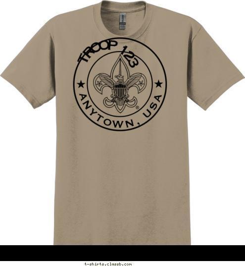 TROOP 123 ANYTOWN, USA T-shirt Design 