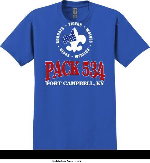 PACK 534 FORT CAMPBELL, KY T-shirt Design 