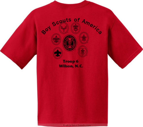 Wilson, N.C. Troop 6 Boy Scouts of America Wilson, N.C. Troop 6 T-shirt Design Wilson NC T6