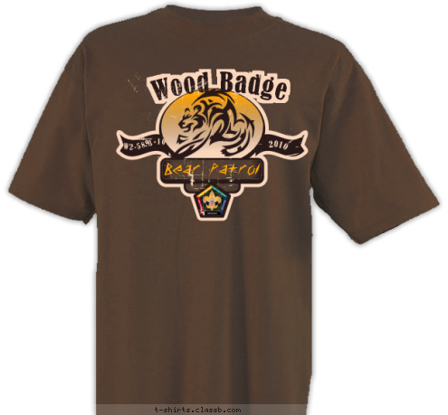 C1-250 W2-589 Wood Badge -3-10 2010 Bear Patrol Wood Badge T-shirt Design 