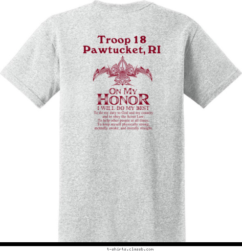 Troop 18
Pawtucket, RI St.Paul Lutheran 73 TROOP T-shirt Design 