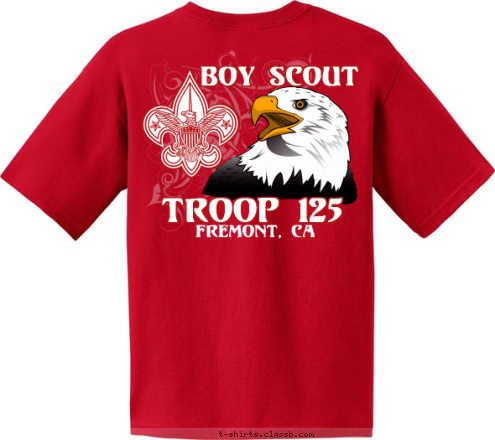 BOY SCOUT FREMONT, CA TROOP 125 T-shirt Design 