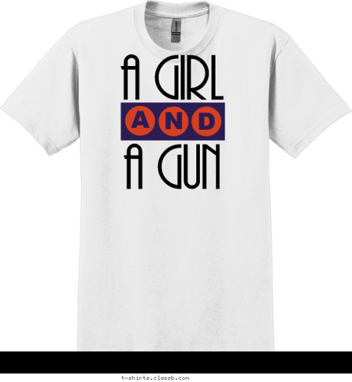 caddo mills caddo mills chapter 2014 D waco or bust! N A a girl a gun T-shirt Design 