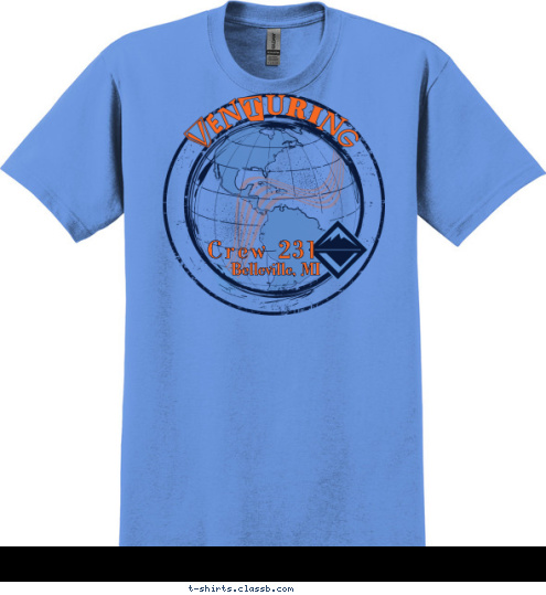 Crew 231 Belleville, MI T-shirt Design 