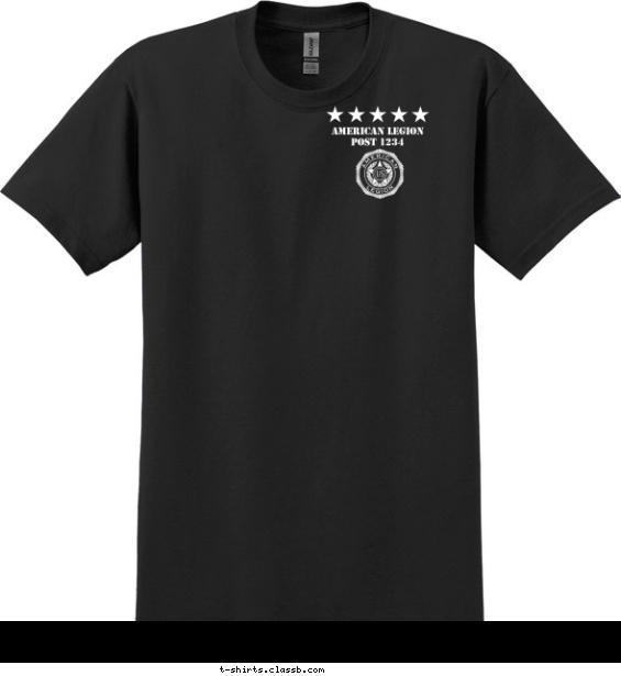 5 Star American Legion T-shirt Design