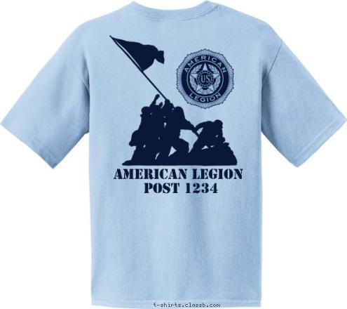 MARINE VETERAN AMERICAN LEGION Still Serving America POST 1234 T-shirt Design SP4448