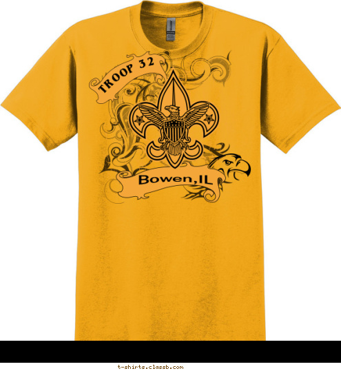 TROOP 32 Bowen,IL T-shirt Design 