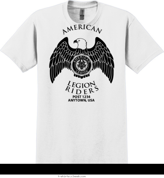 American Legion Riders with Eagle T-shirt Design