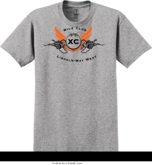 XXX Miles -Anonymous Champions are made when no one is watching.

 Mile Club XC Lincoln-Way West T-shirt Design mile club