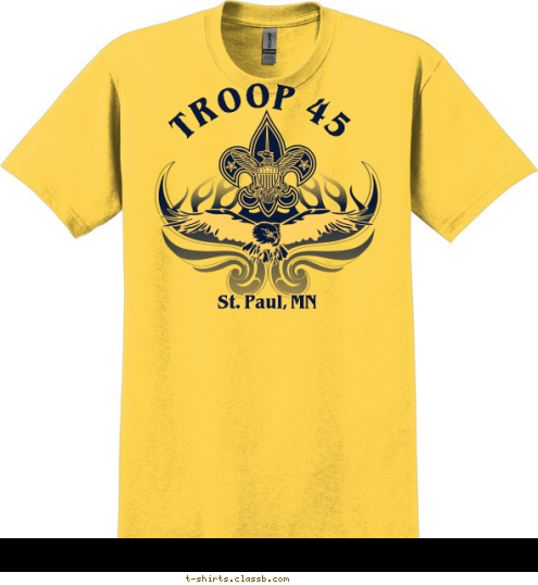 TROOP 45 St. Paul, MN T-shirt Design 