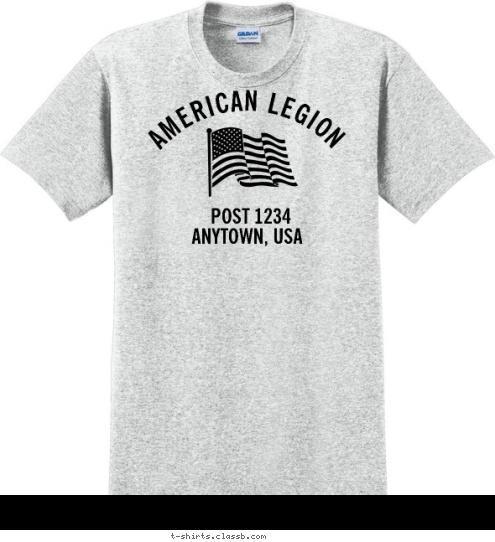 POST 1234 AMERICAN LEGION ANYTOWN, USA POST 1234 AMERICAN LEGION T-shirt Design SP4409