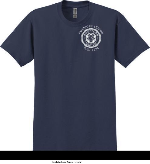 AMERICAN LEGION AMERICAN LEGION
 POST 1234 POST 1234
 T-shirt Design SP4412