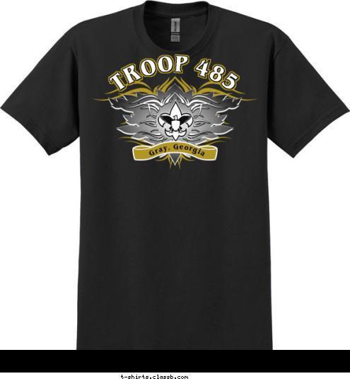 TROOP 485 Gray, Georgia T-shirt Design 