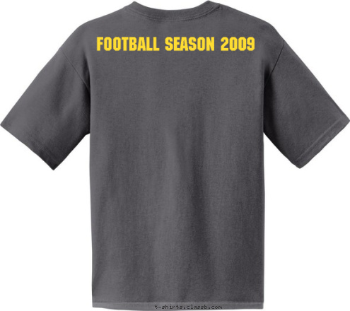 Football Season 2009 New Text Muskrats Algonac VARSITY T-shirt Design 