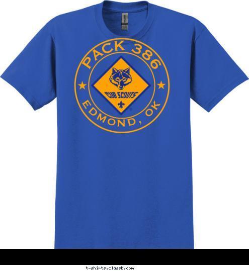 PACK 386 EDMOND, OK T-shirt Design 