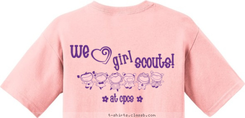 girl we scouts! at CPCS T-shirt Design light pink