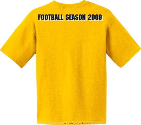 New Text FOOTBALL SEASON 2009 Muskrats Algonac VARSITY T-shirt Design 