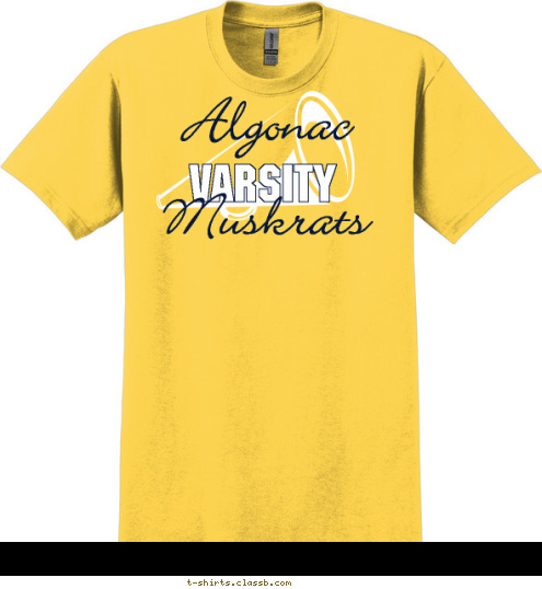 New Text FOOTBALL SEASON 2009 Muskrats Algonac VARSITY T-shirt Design 