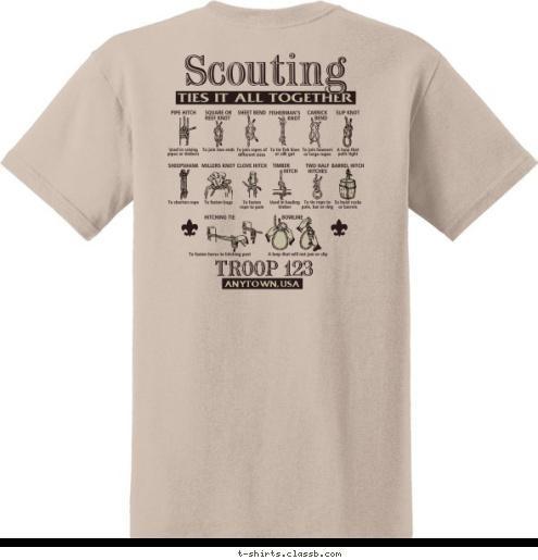 TROOP 123 ANYTOWN, USA ANYTOWN, USA TROOP 123 T-shirt Design 