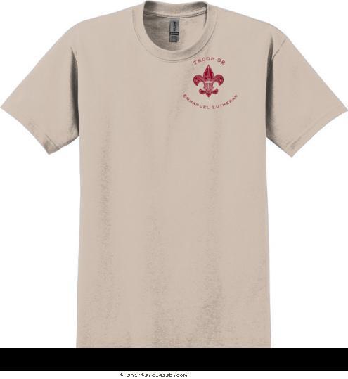 Emmanuel Lutheran Troop 58 TROOP 58 Asheville, NC T-shirt Design 