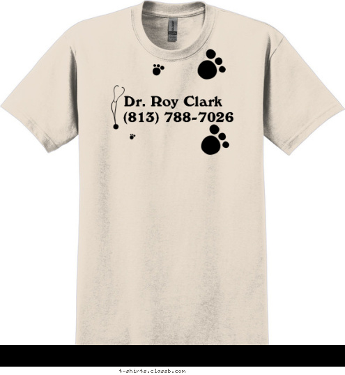 (813) 788-7026 Dr. Roy Clark T-shirt Design sp635