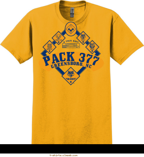 PACK 377 GREENSBORO, NC DO YOUR BEST! T-shirt Design 