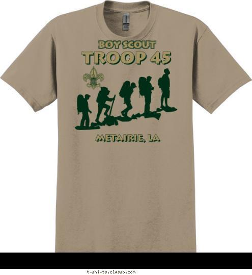 METAIRIE, LA TROOP 45 BOY SCOUT T-shirt Design 