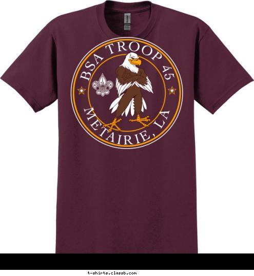 METAIRIE, LA BSA TROOP 45 T-shirt Design 