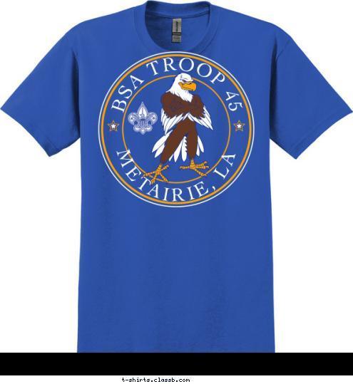 METAIRIE, LA BSA TROOP 45 T-shirt Design 