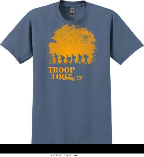 Troop 1007 Forney, TX TROOP 1007 T-shirt Design 