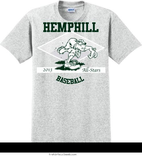 BASEBALL All-Stars 2013 Hemphill T-shirt Design 