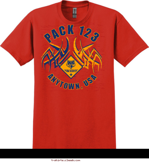 PACK 123 ANYTOWN, USA T-shirt Design 