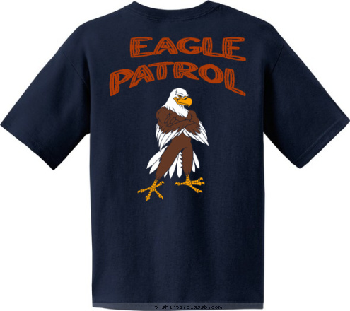 New Text WOOD BADGE Troop1 ANYTOWN, USA SR-596-13-1 EAGLE PATROL WOOD BADGE T-shirt Design 