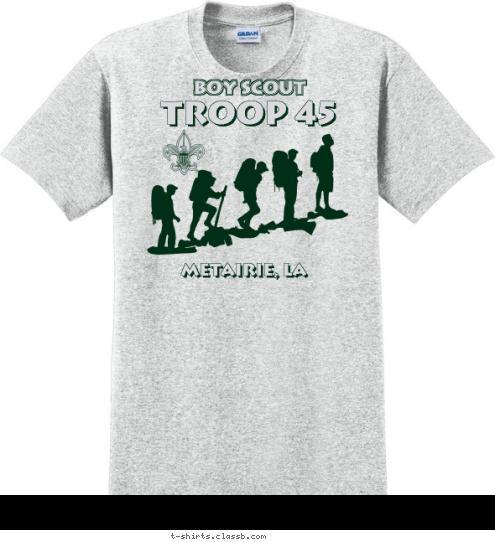 METAIRIE, LA TROOP 45 BOY SCOUT T-shirt Design 