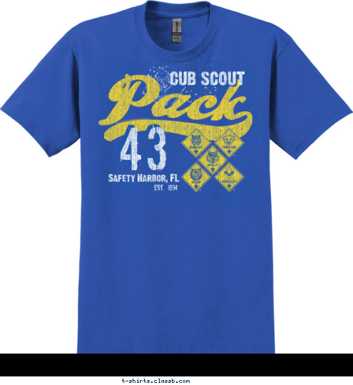 est. 1954
 43 CUB SCOUT Safety Harbor, FL

 T-shirt Design 